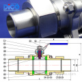 DICO Brand Union Batt Weld 3PC Ball Valve